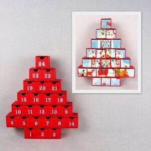 Starbucks Advent Calendar Christmas Tree with Drawers Vintage 2007 Countdown